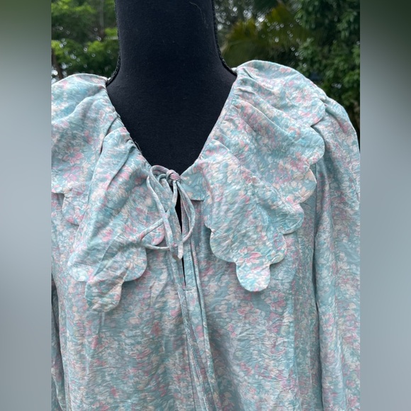 HM viscose long sleeve maxi dress size XS run big like S NWT - Picture 2 of 9